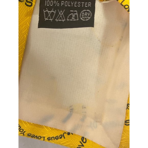Jesus loves you. Thai walnut ridge polyester tie. NWT Vintage Yellow - Picture 6 of 7